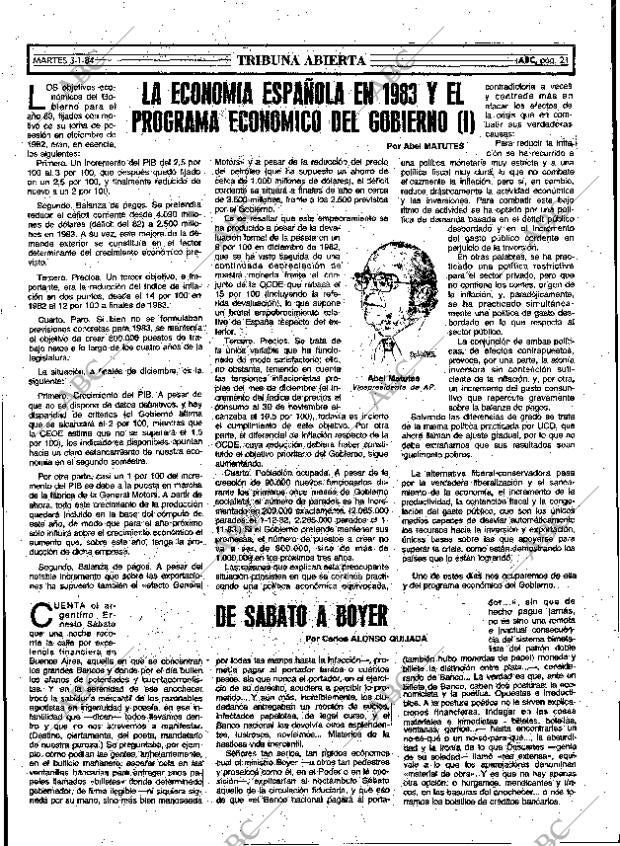 ABC MADRID 03-01-1984 página 21