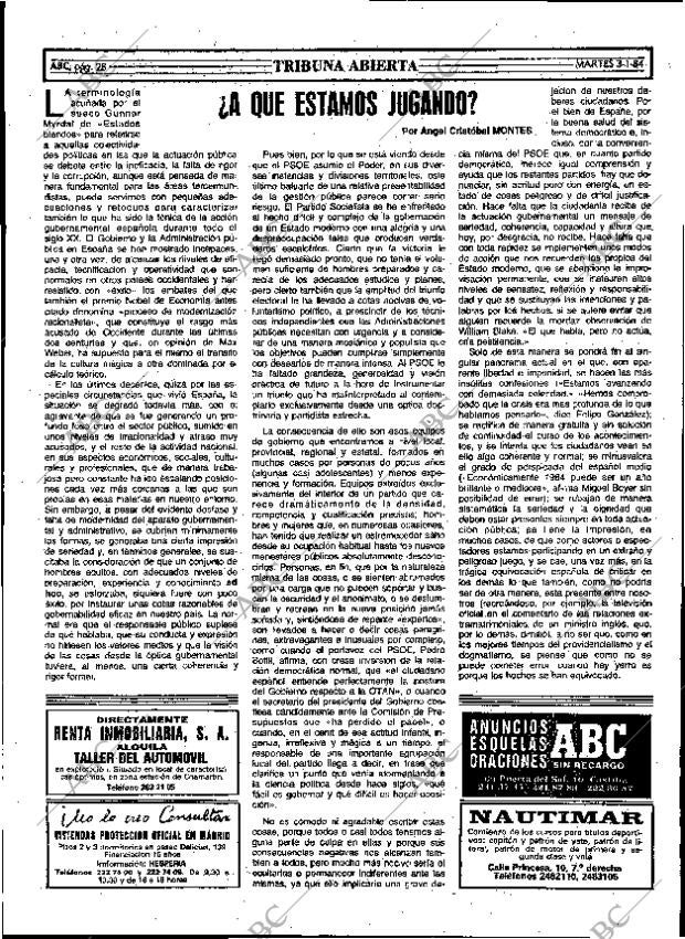 ABC MADRID 03-01-1984 página 28