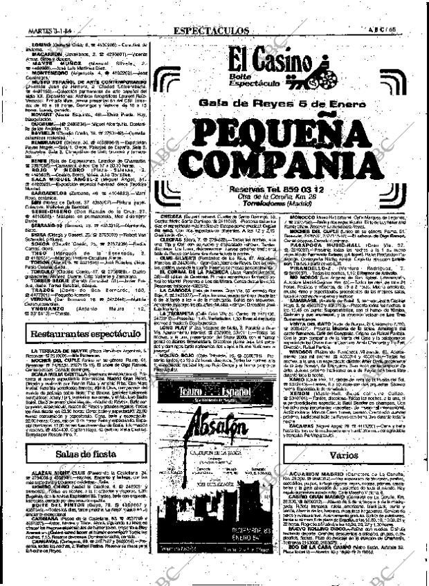 ABC MADRID 03-01-1984 página 65