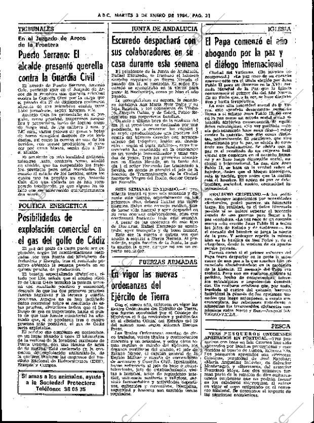 ABC SEVILLA 03-01-1984 página 31
