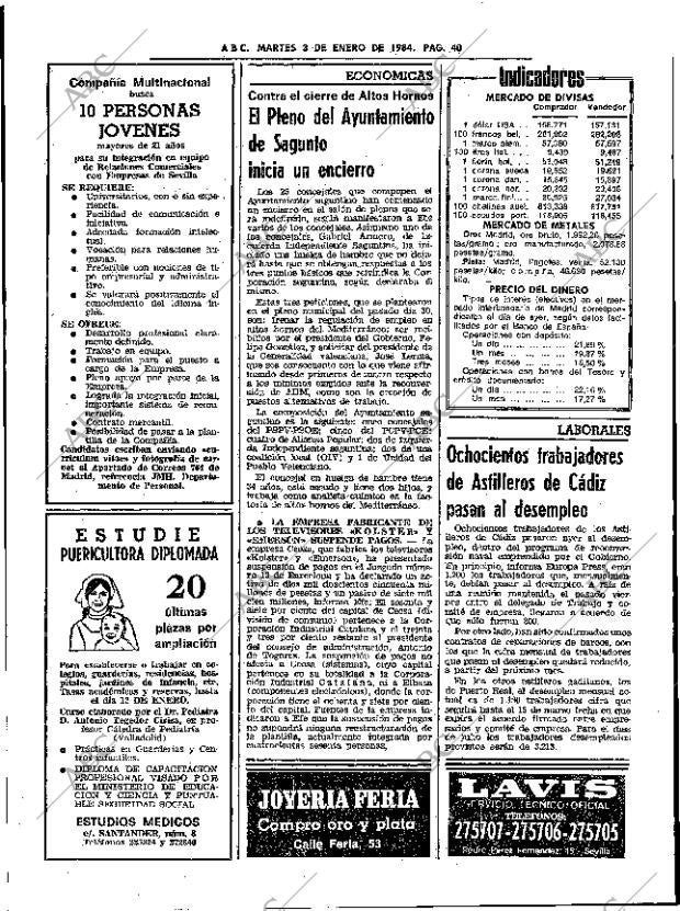 ABC SEVILLA 03-01-1984 página 40