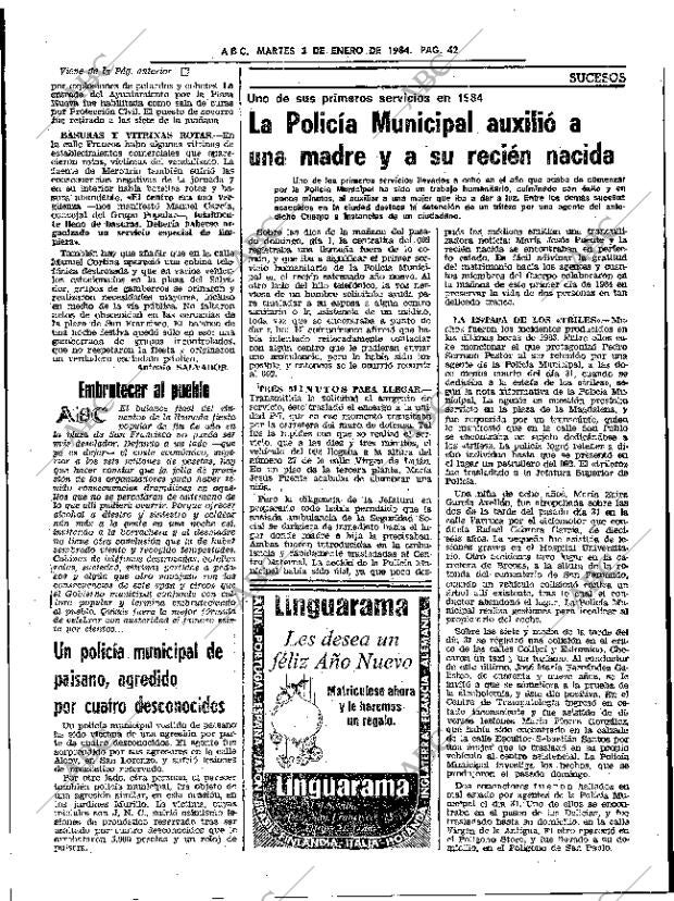 ABC SEVILLA 03-01-1984 página 42