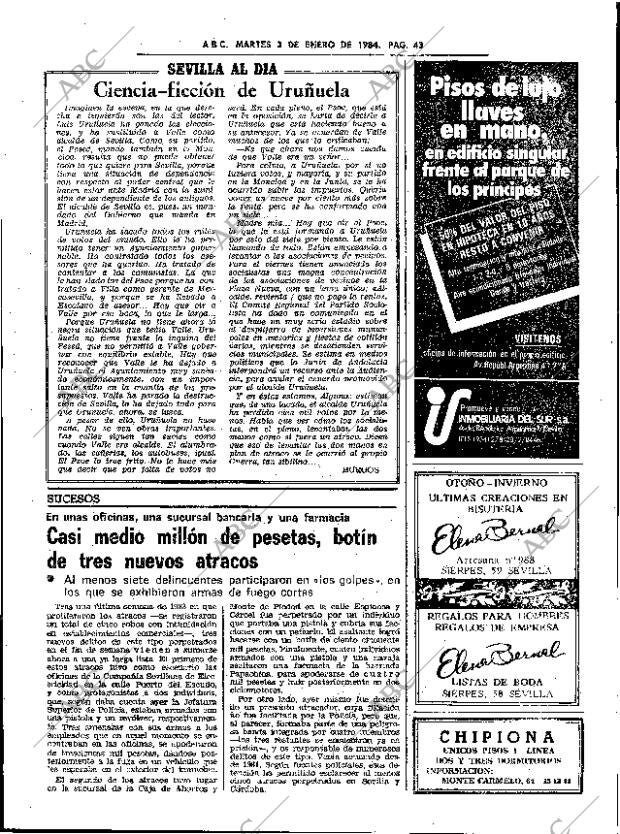 ABC SEVILLA 03-01-1984 página 43