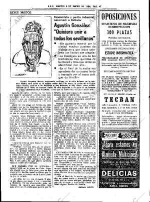 ABC SEVILLA 03-01-1984 página 47