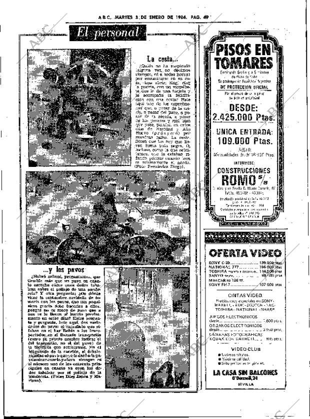 ABC SEVILLA 03-01-1984 página 49