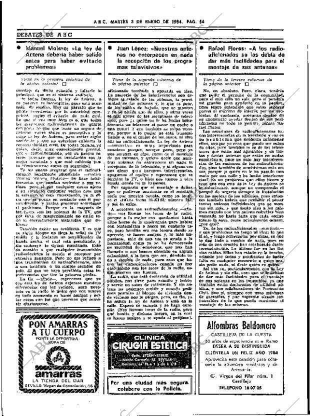 ABC SEVILLA 03-01-1984 página 54