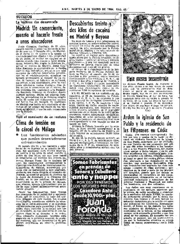 ABC SEVILLA 03-01-1984 página 61