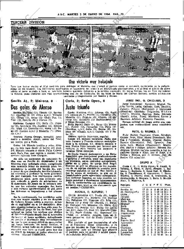 ABC SEVILLA 03-01-1984 página 70