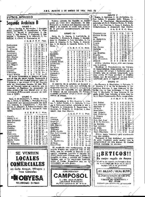 ABC SEVILLA 03-01-1984 página 72
