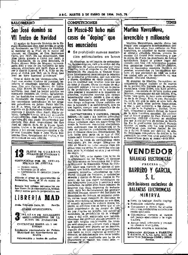 ABC SEVILLA 03-01-1984 página 78