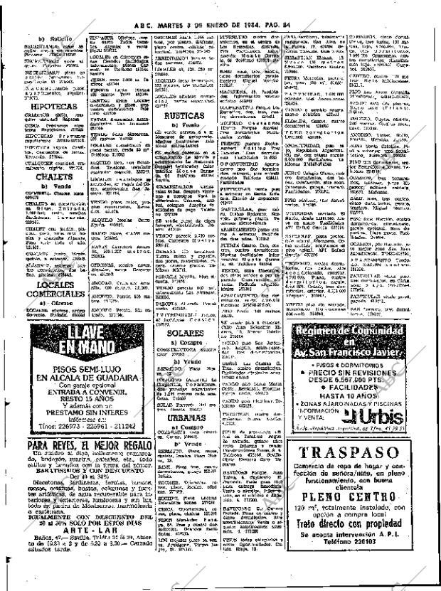 ABC SEVILLA 03-01-1984 página 84