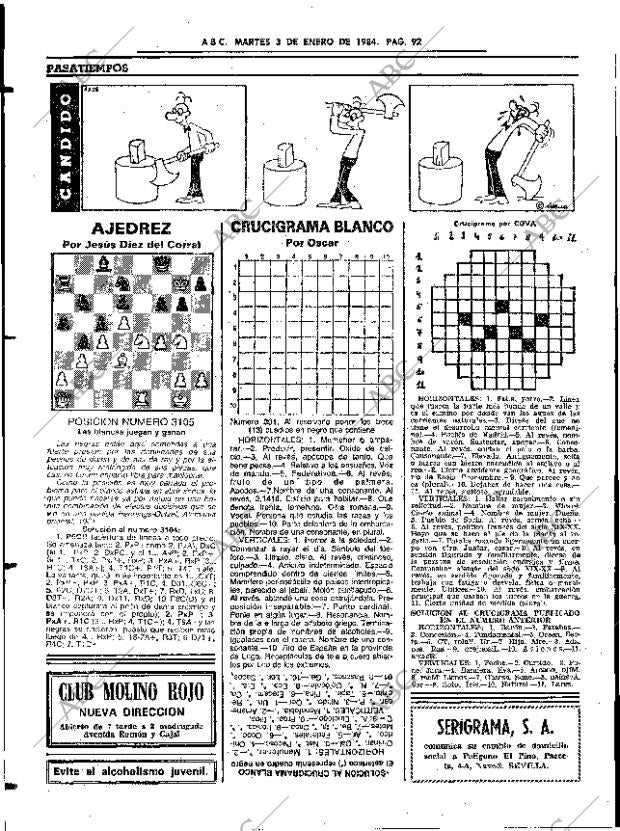 ABC SEVILLA 03-01-1984 página 92
