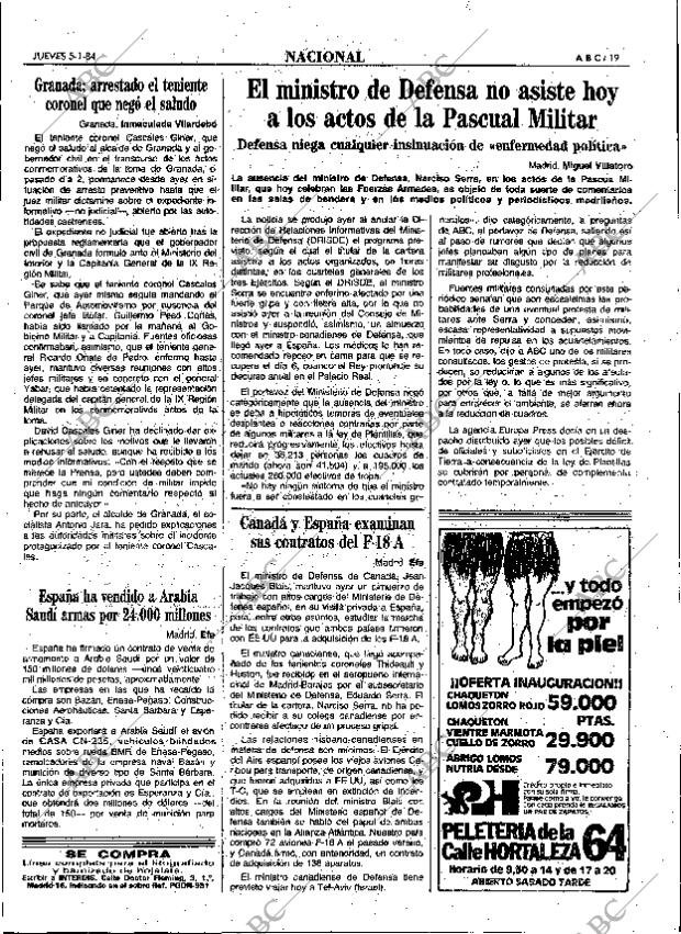 ABC MADRID 05-01-1984 página 19