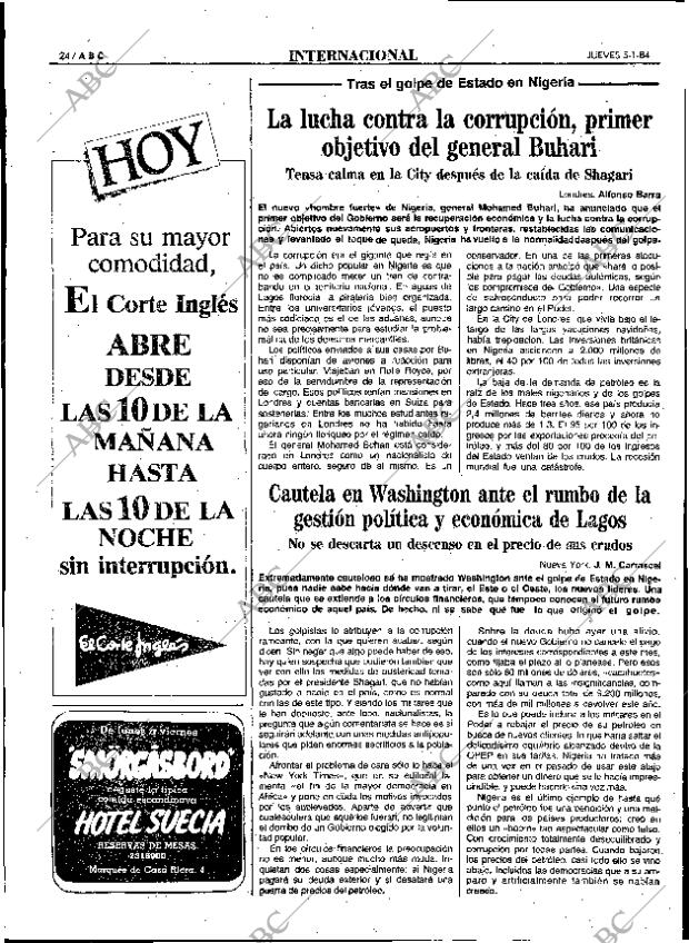 ABC MADRID 05-01-1984 página 24