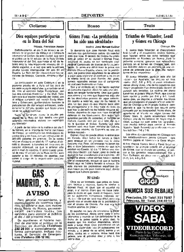 ABC MADRID 05-01-1984 página 58