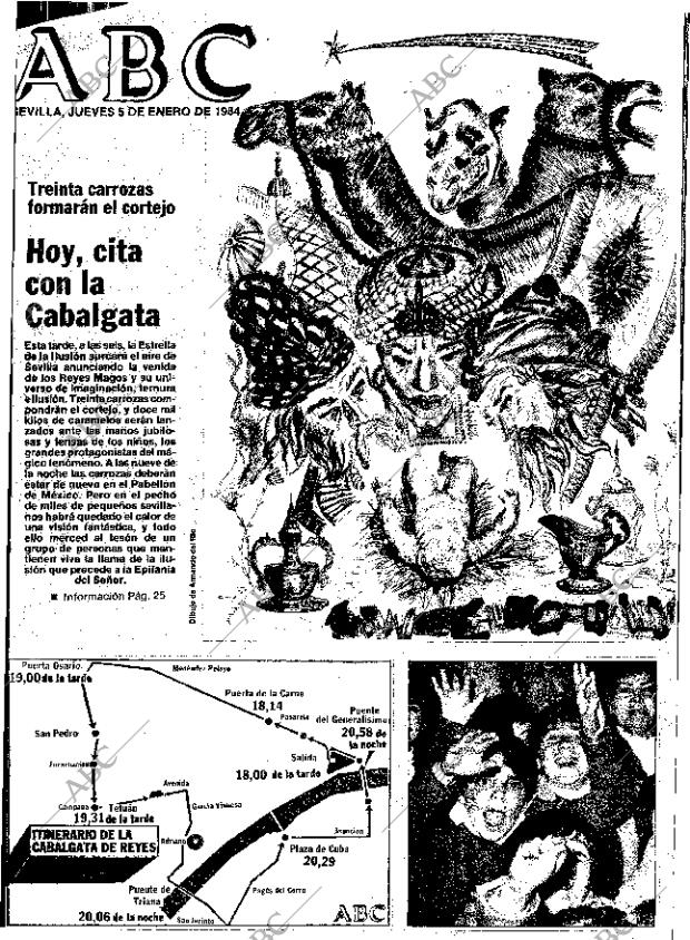 Periódico ABC SEVILLA 05-01-1984,portada - Archivo ABC