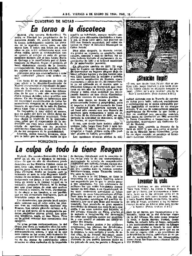 ABC SEVILLA 06-01-1984 página 18