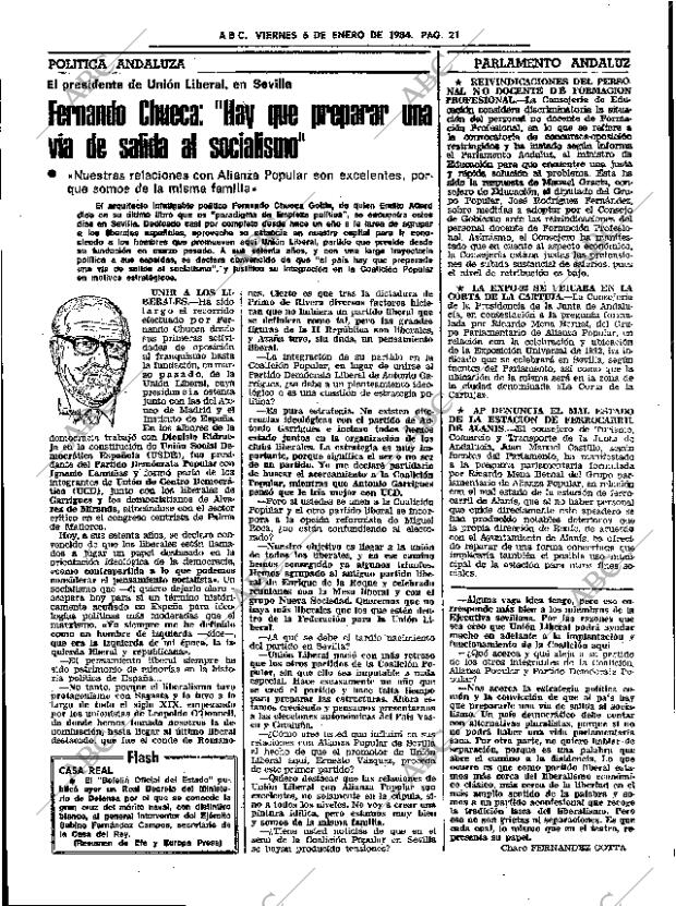 ABC SEVILLA 06-01-1984 página 21