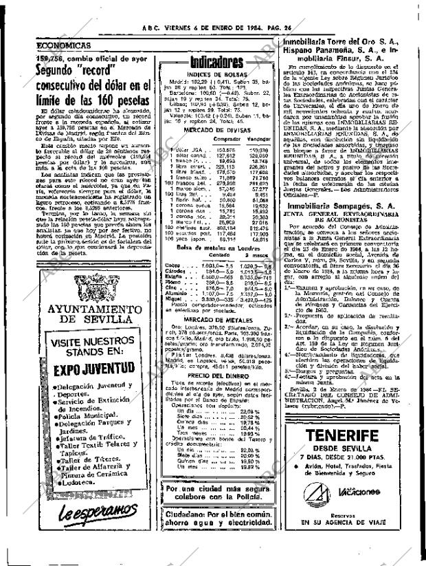 ABC SEVILLA 06-01-1984 página 26
