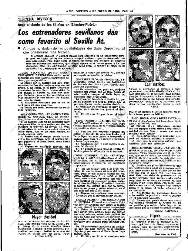 ABC SEVILLA 06-01-1984 página 45