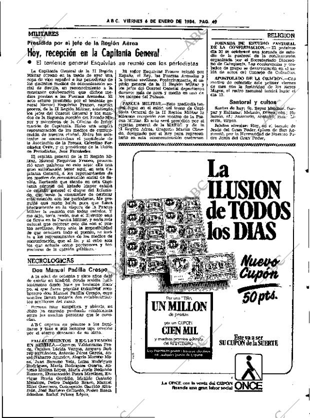 ABC SEVILLA 06-01-1984 página 49