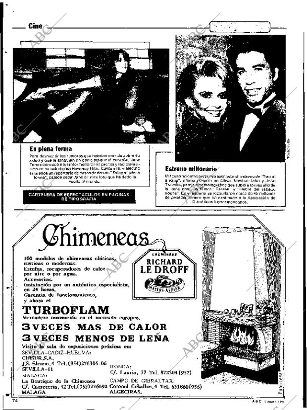 ABC SEVILLA 06-01-1984 página 74