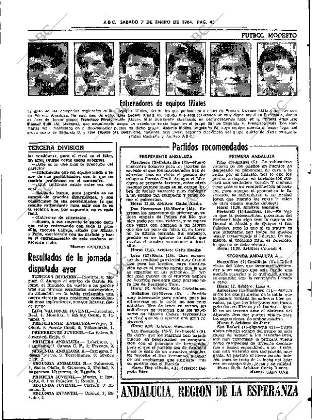 ABC SEVILLA 07-01-1984 página 45