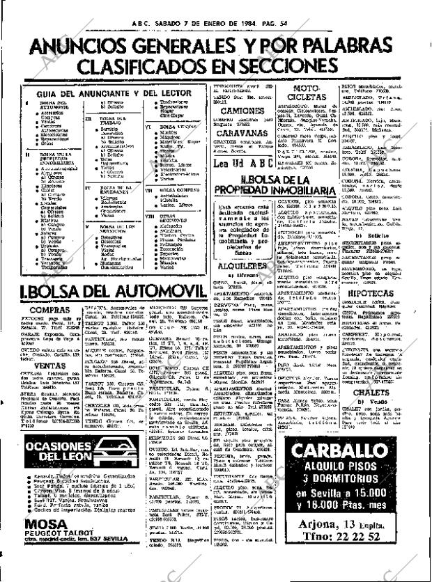 ABC SEVILLA 07-01-1984 página 54