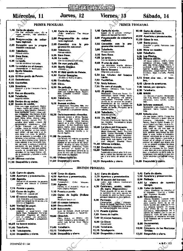 ABC MADRID 08-01-1984 página 103