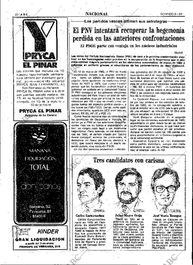 ABC MADRID 08-01-1984 página 20