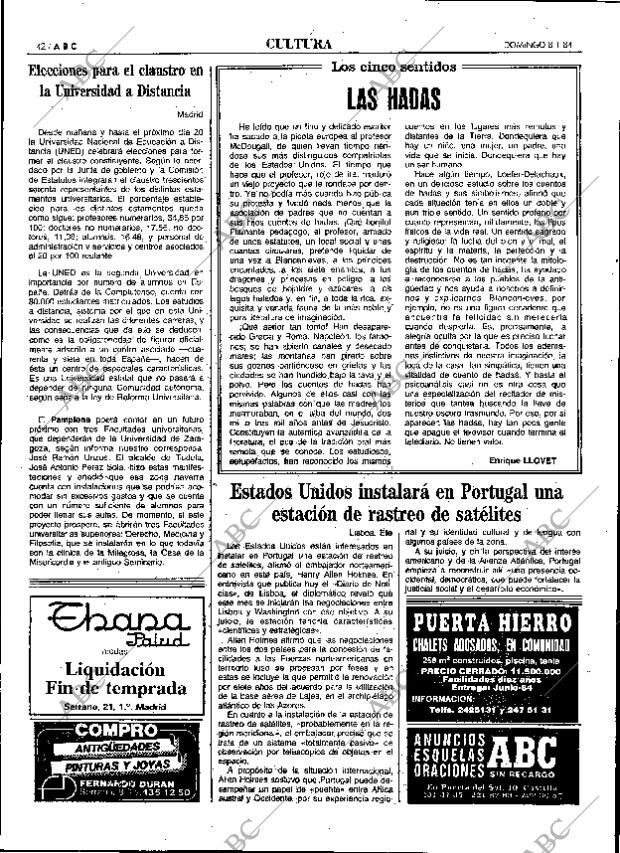 ABC MADRID 08-01-1984 página 42