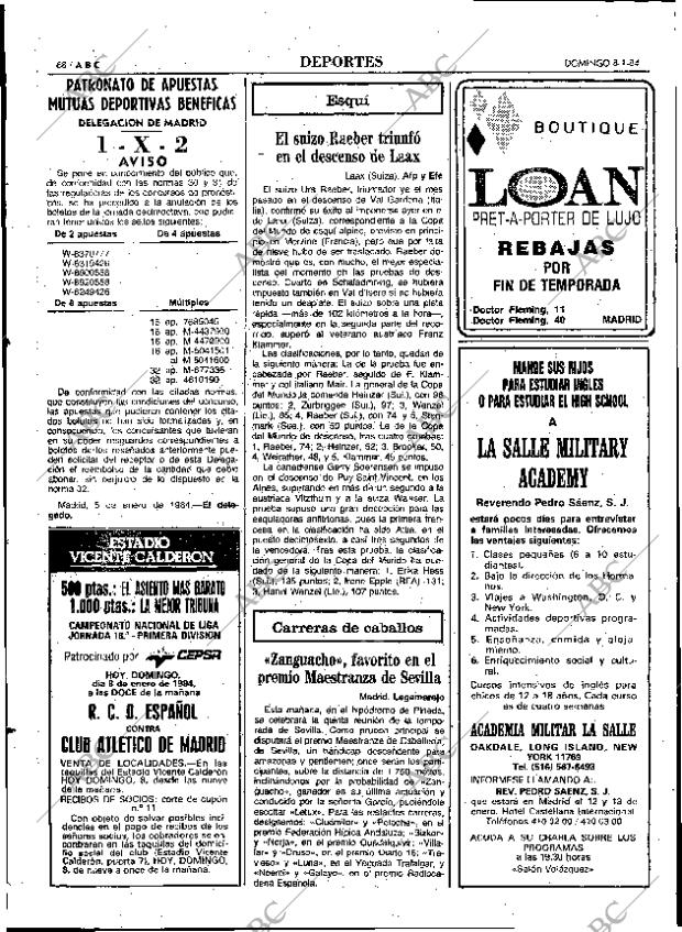 ABC MADRID 08-01-1984 página 68