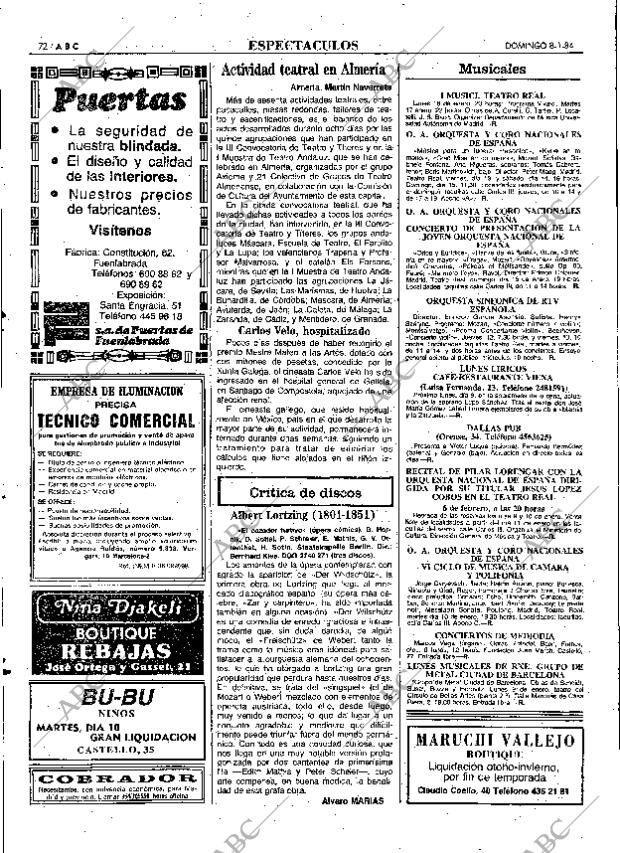 ABC MADRID 08-01-1984 página 72