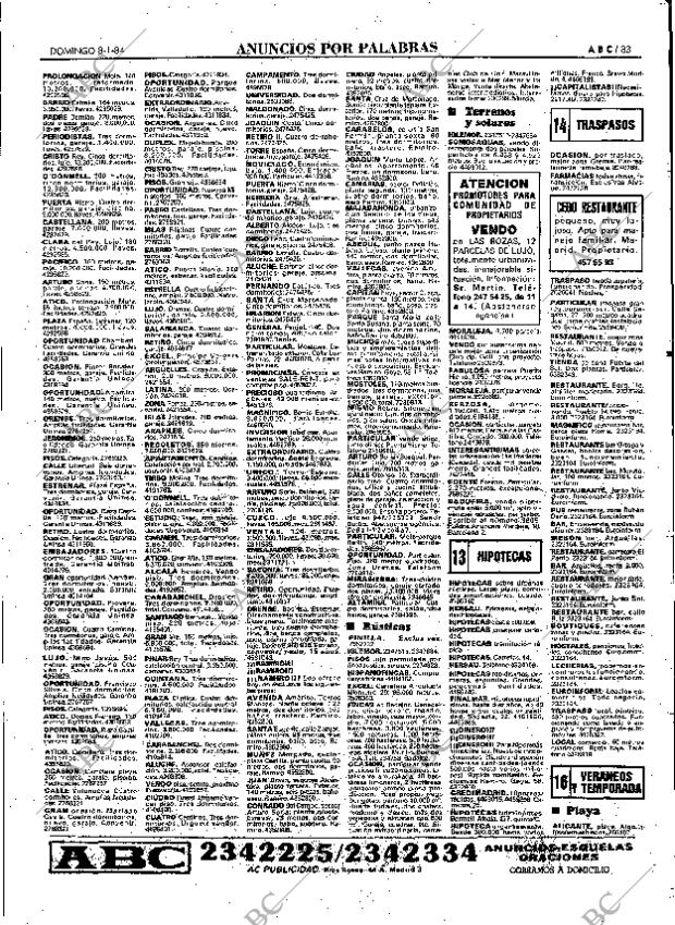 ABC MADRID 08-01-1984 página 83