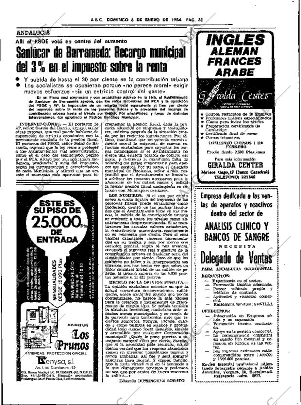 ABC SEVILLA 08-01-1984 página 31