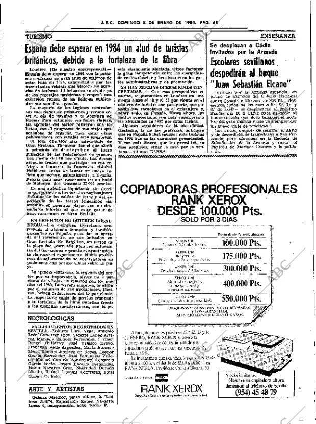 ABC SEVILLA 08-01-1984 página 65