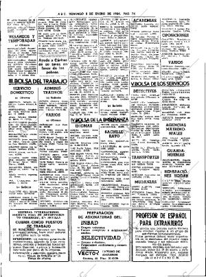 ABC SEVILLA 08-01-1984 página 74