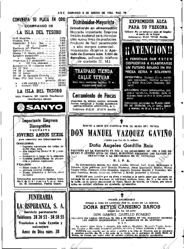 ABC SEVILLA 08-01-1984 página 79