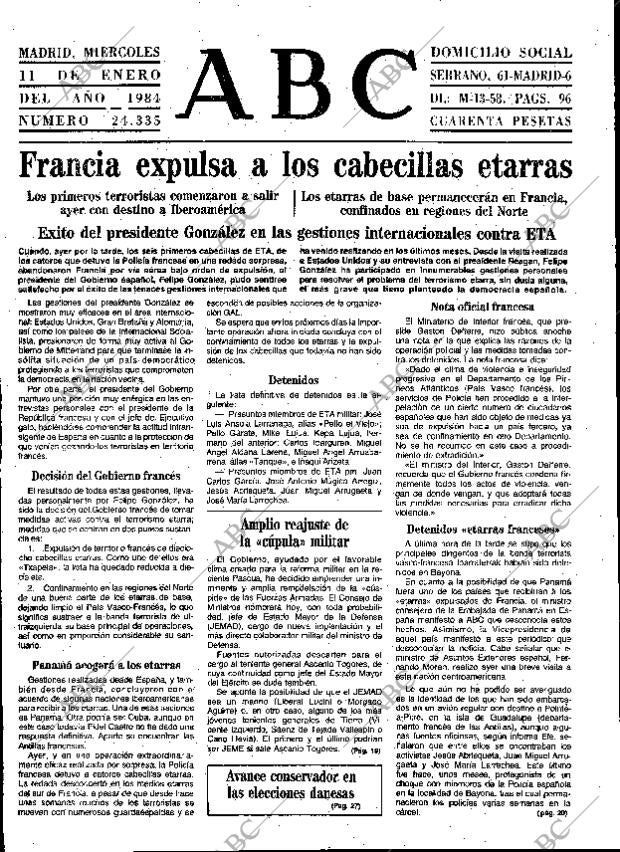 ABC MADRID 11-01-1984 página 13