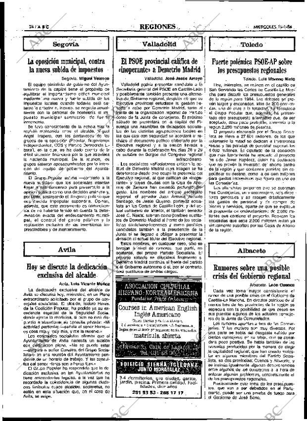 ABC MADRID 11-01-1984 página 24