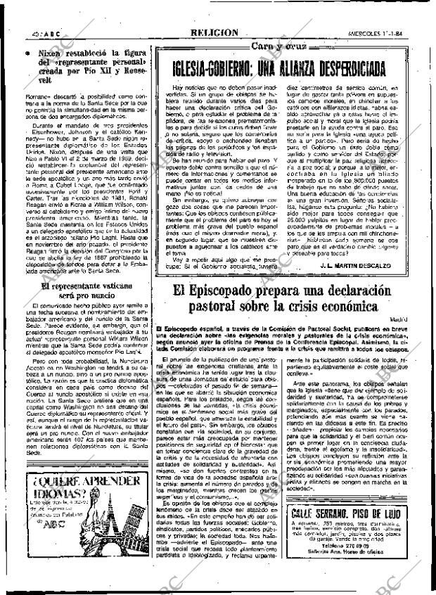 ABC MADRID 11-01-1984 página 40