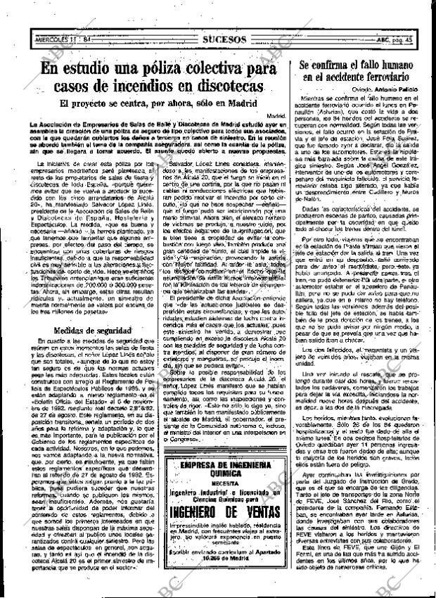 ABC MADRID 11-01-1984 página 45