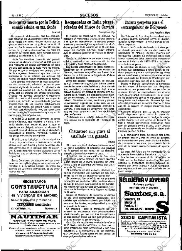 ABC MADRID 11-01-1984 página 46