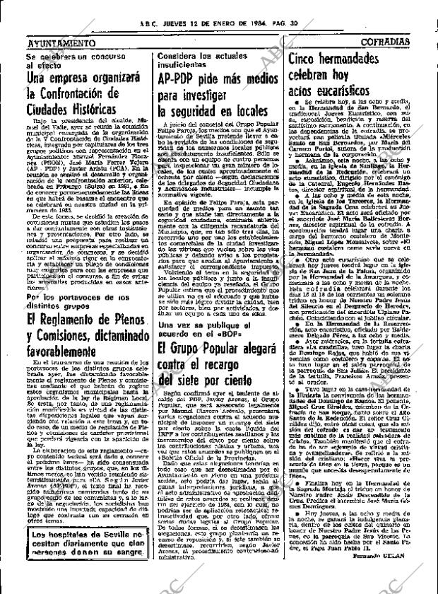 ABC SEVILLA 12-01-1984 página 30