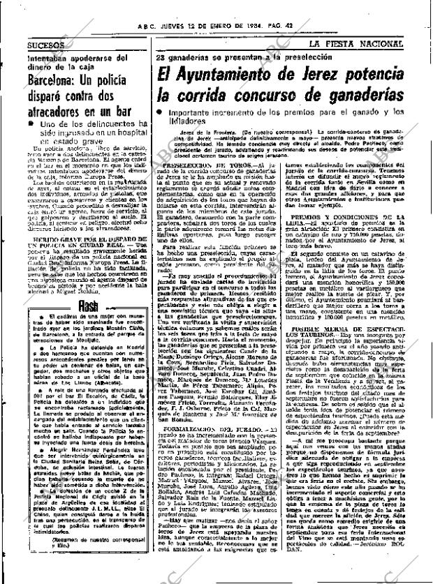 ABC SEVILLA 12-01-1984 página 42