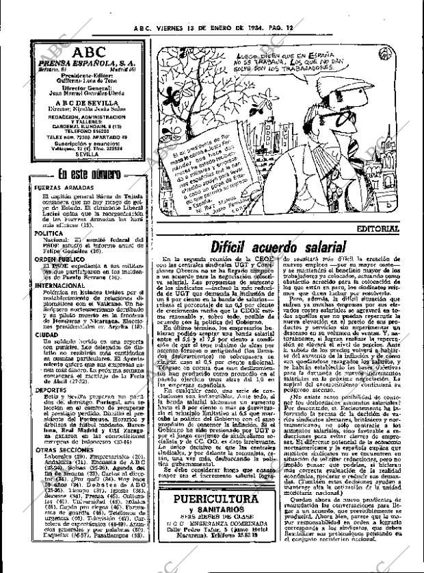 ABC SEVILLA 13-01-1984 página 12