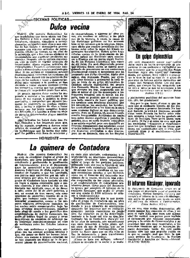 ABC SEVILLA 13-01-1984 página 14