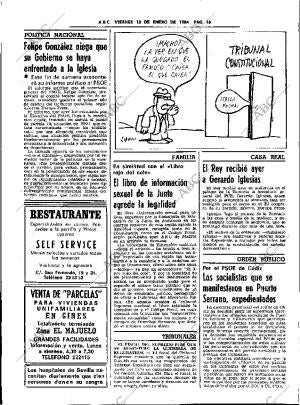 ABC SEVILLA 13-01-1984 página 16