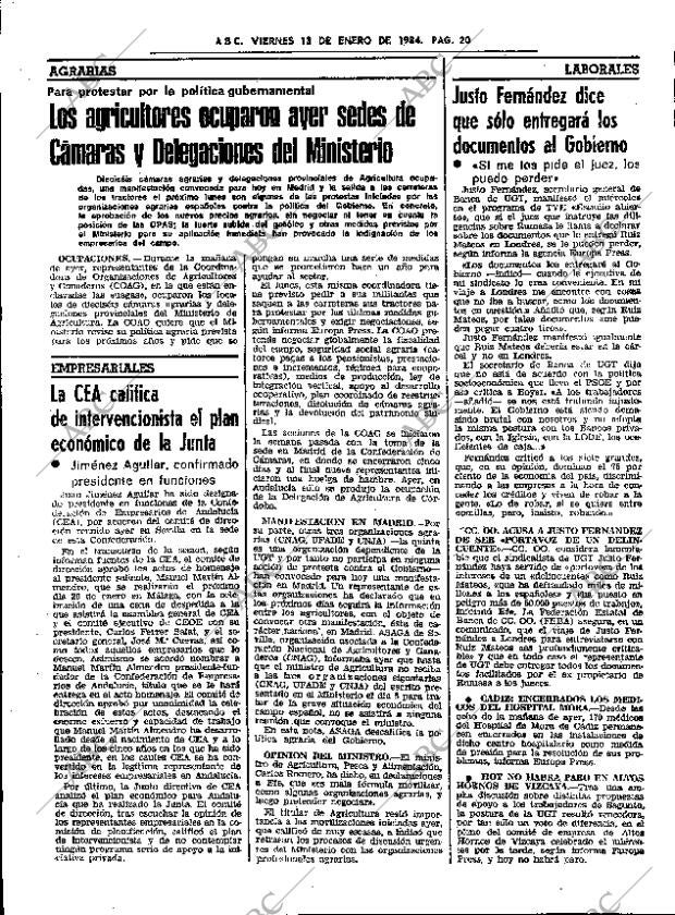 ABC SEVILLA 13-01-1984 página 20
