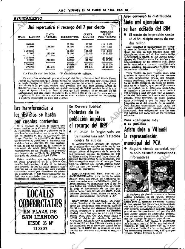 ABC SEVILLA 13-01-1984 página 30